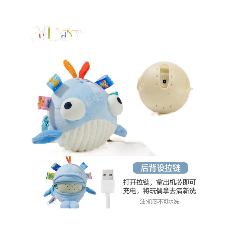Jollybaby Jumping Ball Bebé Calmante Carga Grabación Canto Carga USB Música eléctrica Bebé Peluche