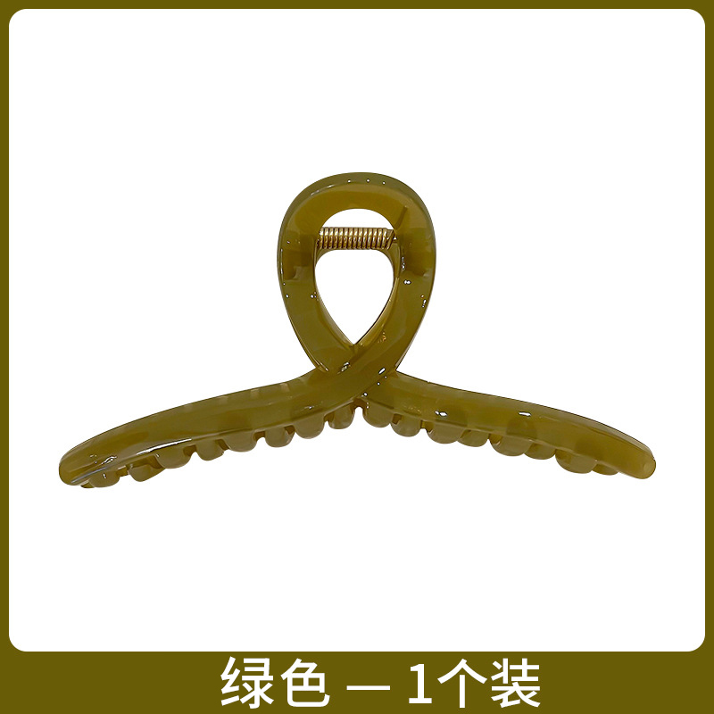 Elegante temperamento tocadillo de gran tamaño agarrar pinzas de cabello acrílico cabeza de mujer agarrar pinzas de cabello nuevo verano