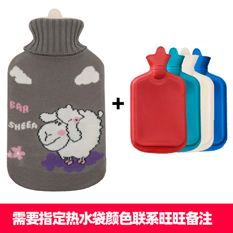 일반 고무 중간 회색 바닥 양 니트 세트