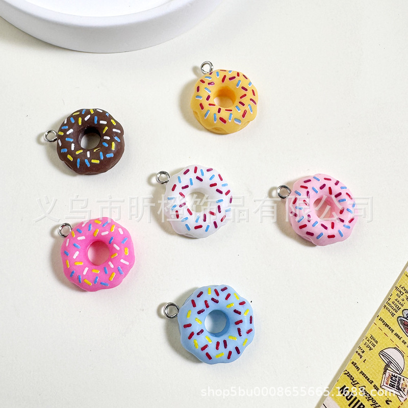 Amazon ベストセラー模擬食品おもちゃカラフルなドーナツ DIY ジュエリー作成ネックレスイヤリングペンダントアクセサリーペンダント|undefined