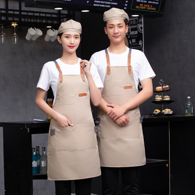 奶茶店蛋糕店服务员工作服长袖西餐厅咖啡厅工服喜茶同款可绣印字