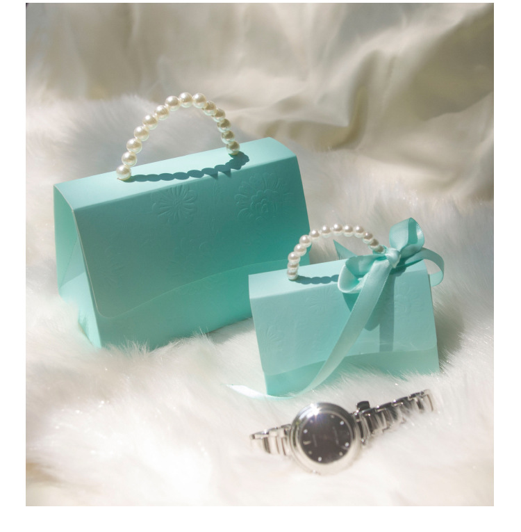 Spot boda pulsera de perlas caja de dulces portátil fiesta creativa personalizada bolsa de embalaje de regalo pequeña caja de dulces de boda portátil