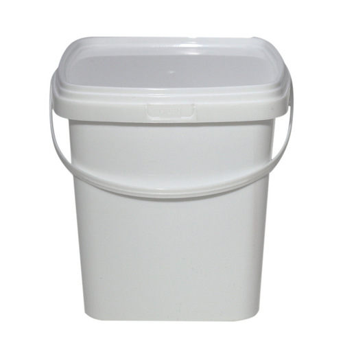 Sealed Bucket Food-Grade PP Plastic Transparent Handle Lid Disposable Milk Tea Bucket Small Bucket 25L Big White Bucket 5 Liter Jin