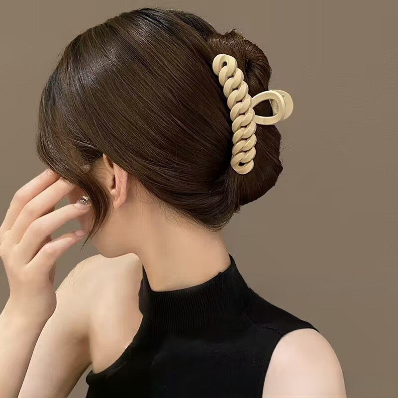 Advanced Sense Milk Curry Color Grab Fermaglio per capelli Forcina multi-misura Donna 2023 Nuovo copricapo con clip per squalo francese_voghion.com