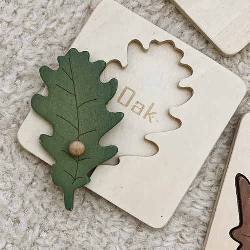 Manufacturer Montessori leaf panel puzzle Montessori early education kindergarten teaching aids three-dimensional hand grasping puzzle wholesale