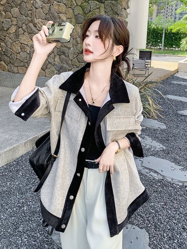 小香风气质休闲宽松显瘦外套女春秋款2025新款轻熟风小个子上衣女|undefined