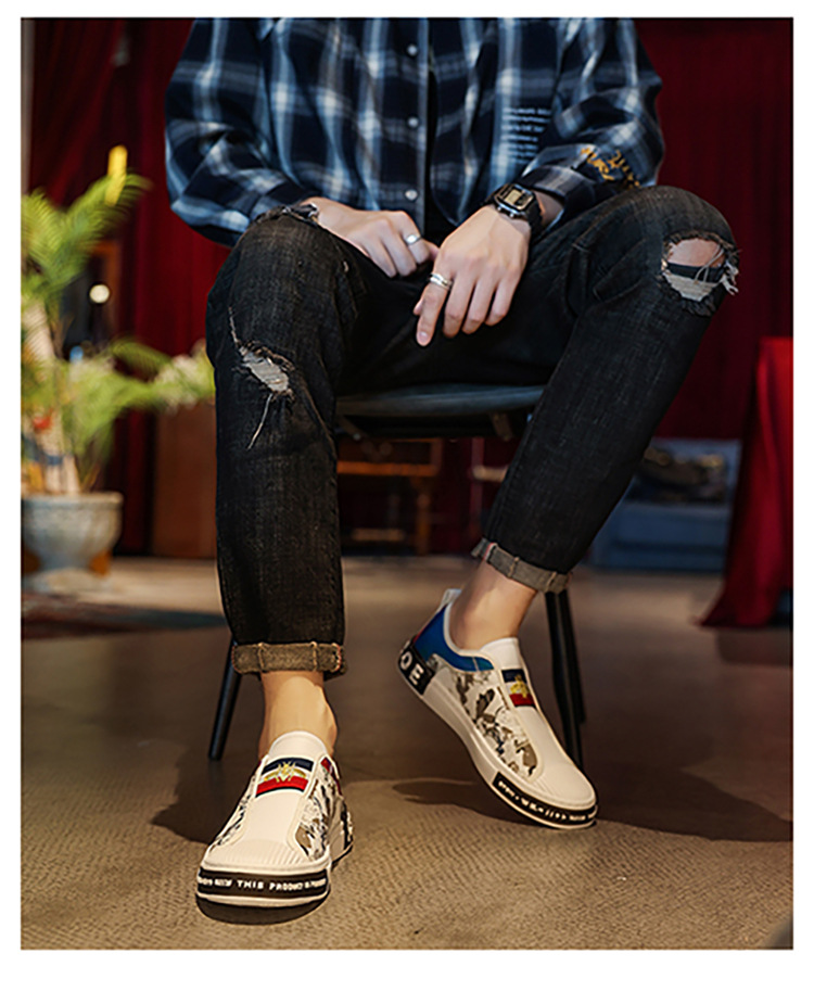 Modieuze ademende witte vrijetijdsschoenen heren winter loafer_voghion.com