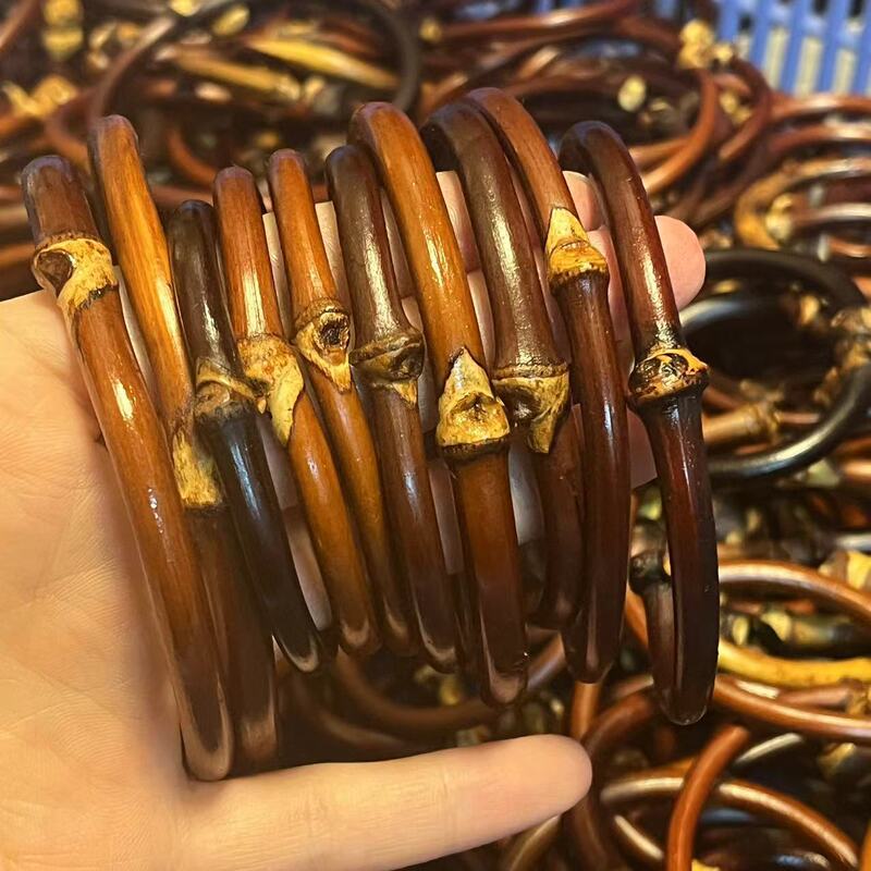 Xizang Seiko Ethnic Style Chicken Blood Vine Plain Ring Totem Xizang Silver Jewelry Chicken Blood Vine Wild Jointed Original Vine Bracelet Bracelet