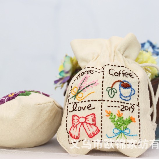 Directo de fábrica bordado Europeo DIY hecho a mano bolsita bolsa de cordón al por mayor Dragon Boat Festival