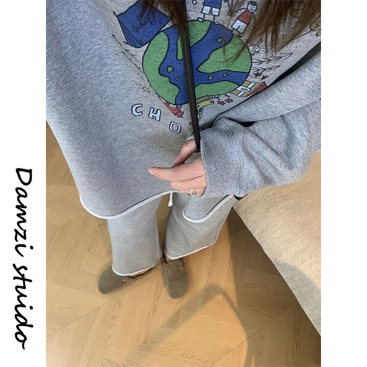 KK851蛋卷卫裤 舒适与休闲并存的卷边卫裤舒适长裤女|undefined