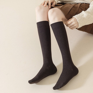 Jk Calf Socks Wool Socks Women's Spring & Fall Over-The-Knee Socks Warm Winter Stockings Cold-Resistant Wool Pressure Stockings