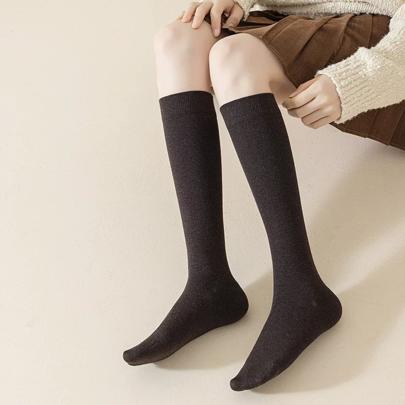 Теплый зимний шерстяной осенний knee socks