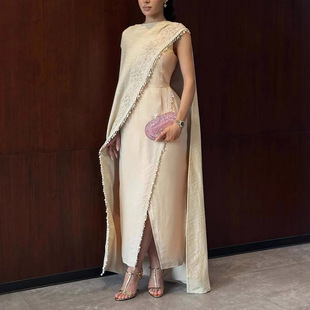 2025 Spring and Summer Cross-Border European and American Middle Eastern Women's Clothing Independent Station Amazon Traditional Dress Robe Two-Piece Set