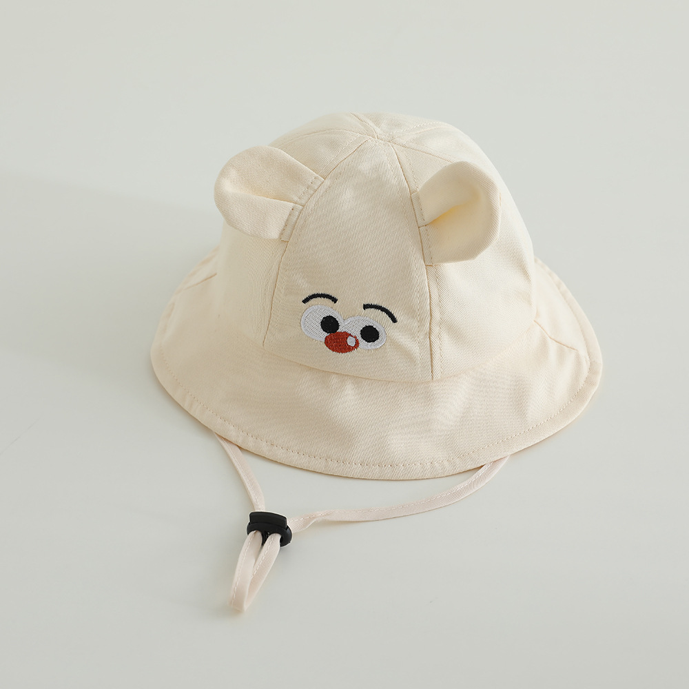 Sombrero de bebé verano súper lindo y lindo sombrero de pescador de bebé para hombres y mujeres modelos de primavera y otoño estilo occidental pequeño mes salir sombrero para el sol