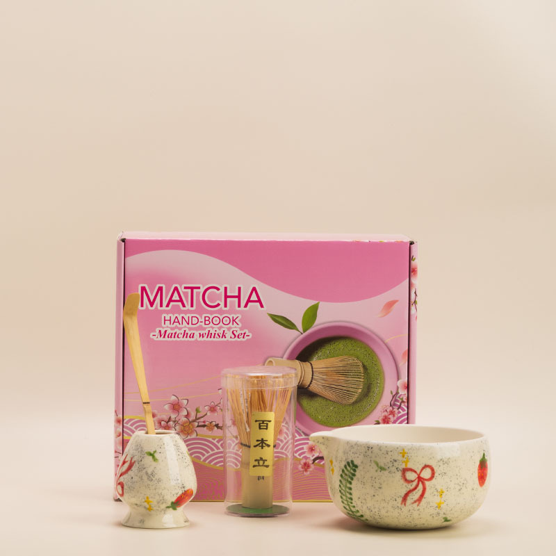 【跨境专供】圣诞主题手绘系列抹茶碗7件套8件套日式竹抹茶刷茶筅|undefined