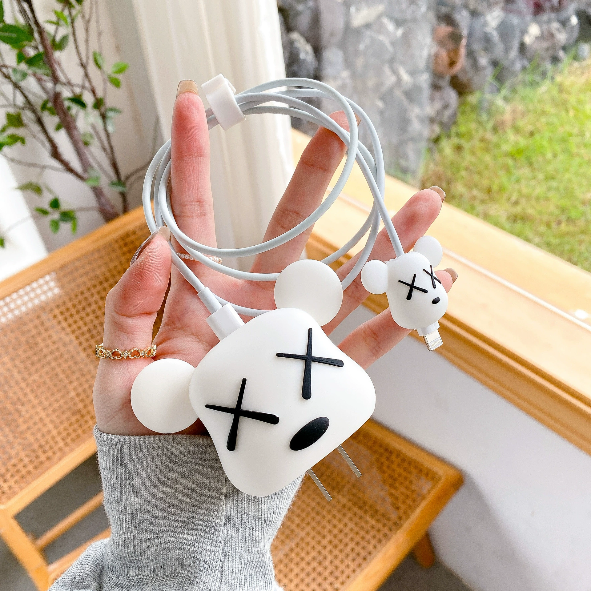 Apple, cartoon charger, protective case, 20W