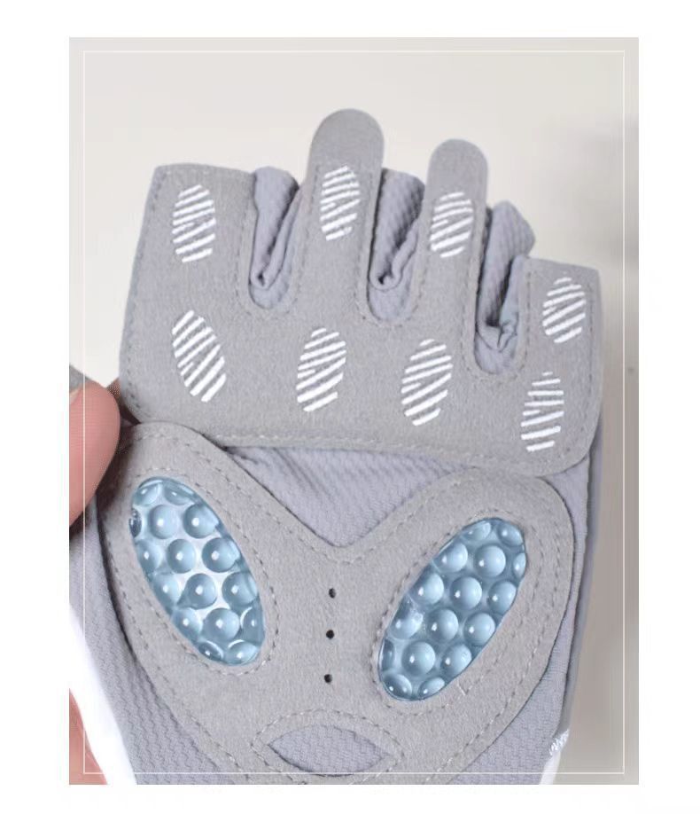 Unisex Sports Fitness Gloves, Non Slip, Air Cushion, Shock Absorbing, Half-finger, For Weightlifting, Yoga, Ice Silk, Breathable, Wear Resistant_desvips.com