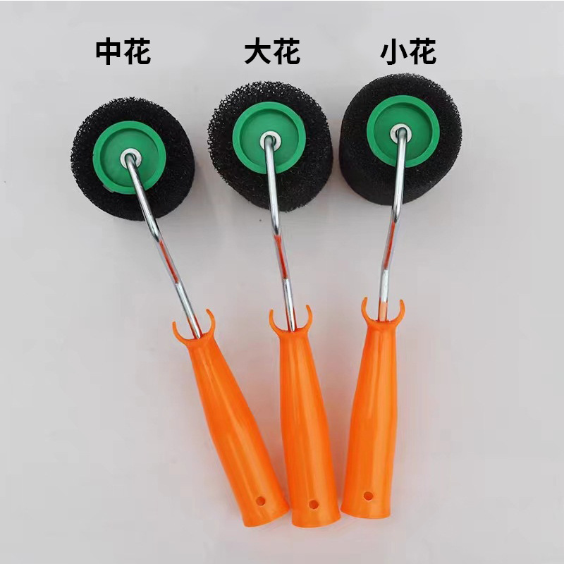 优质高弹背胶拉花滚刷弹性涂料拉花6寸大，中，小，黑色拉毛滚刷