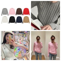 【高品质】可扫码~拉夫RL经典基础百搭男女同款针织套头圆领毛衣