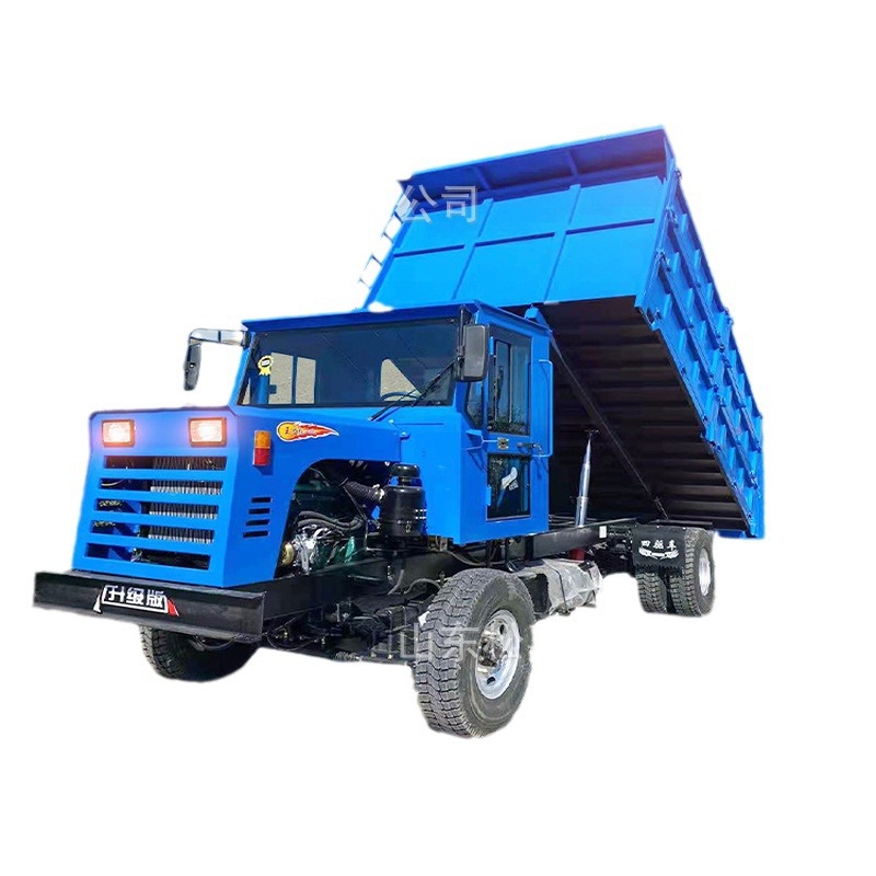 Agricultura tira de madera cuatro no como camión de transporte cuatro tracción hidráulico volcado montañoso rey camión de transporte de arena