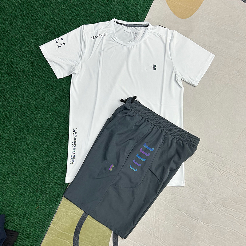 Hombres nuevos al por mayor deportes de secado rápido transpirables de manga corta camiseta de entrenamiento de hielo suelta chaqueta casual fitness