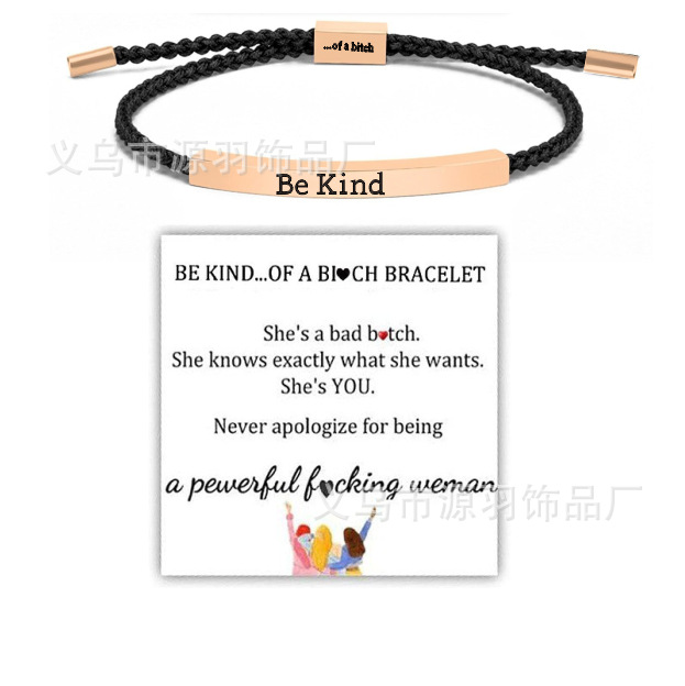 Nuevo producto transfronterizo Be... De un Bi♥CH letras mano tubular pulsera tejida a mano ajustable