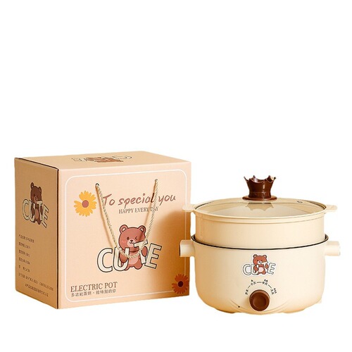 Electric cooker multifunctional household all-in-one electric hot pot dormitory noodle cooking small electric pot souvenir New Year small gift giving