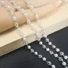 4mm pearl crystal silver
