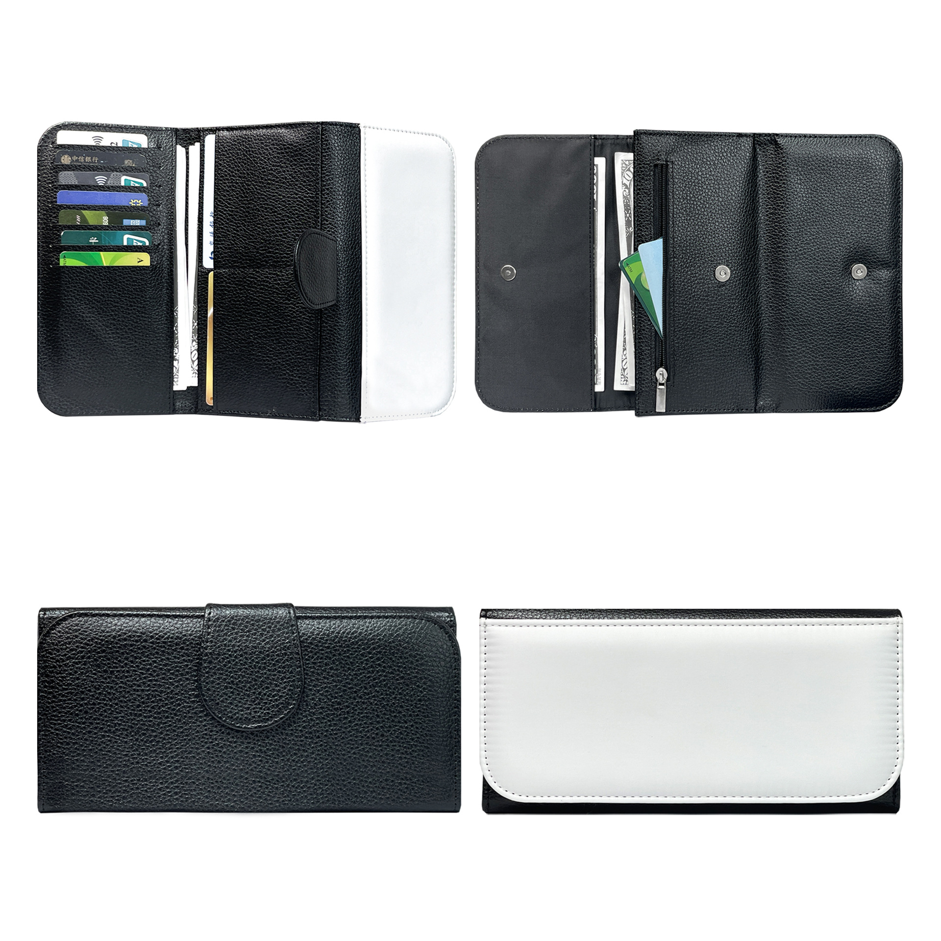 Sublimación en caliente transferencia en caliente 30 plegable billetera larga larga larga gran capacidad multi-tarjeta bolso de mano bolso de mano para hombres y mujeres