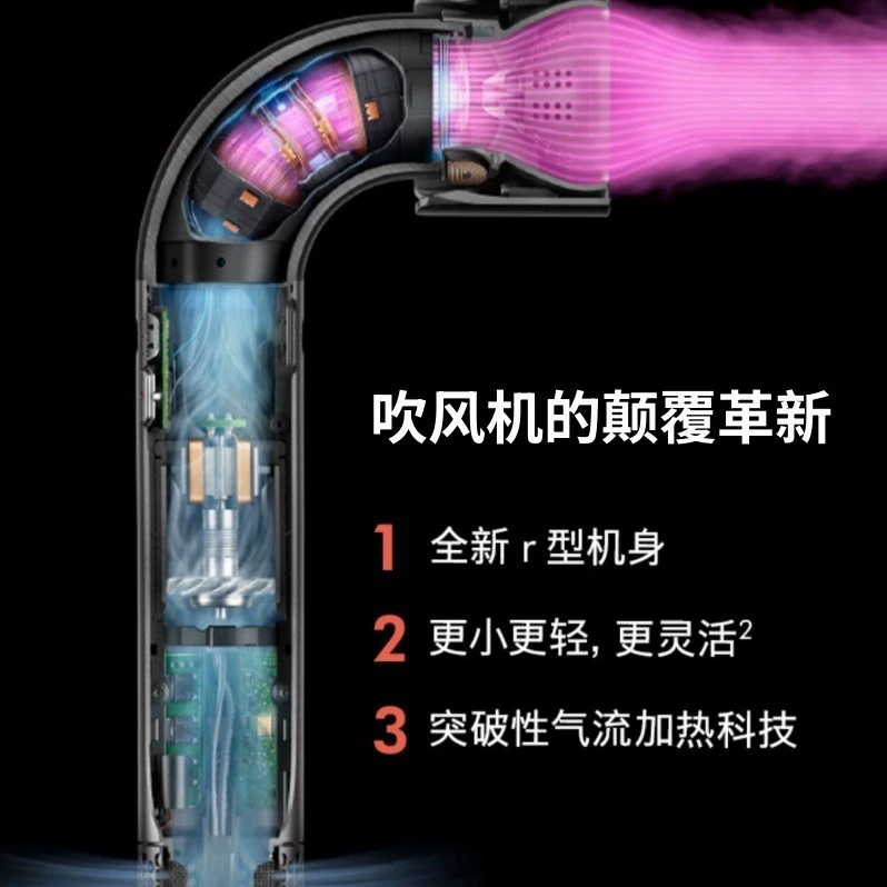 Профессиональный фен Master Dai HD18 Huaqiangbei, новый изогнутый фен, высокоскоростной, для дома, плазменные отрицательные ионы