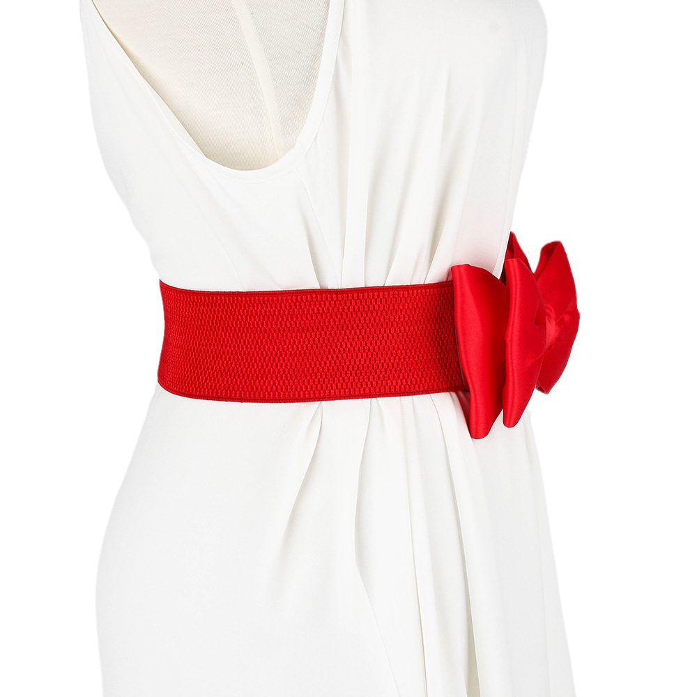 Cintura extra grassa e allargata Accessori elastici elastici Gonna decorativa Cintura per ragazze Ornamenti in vita con fiocco in chiffon_voghion.com