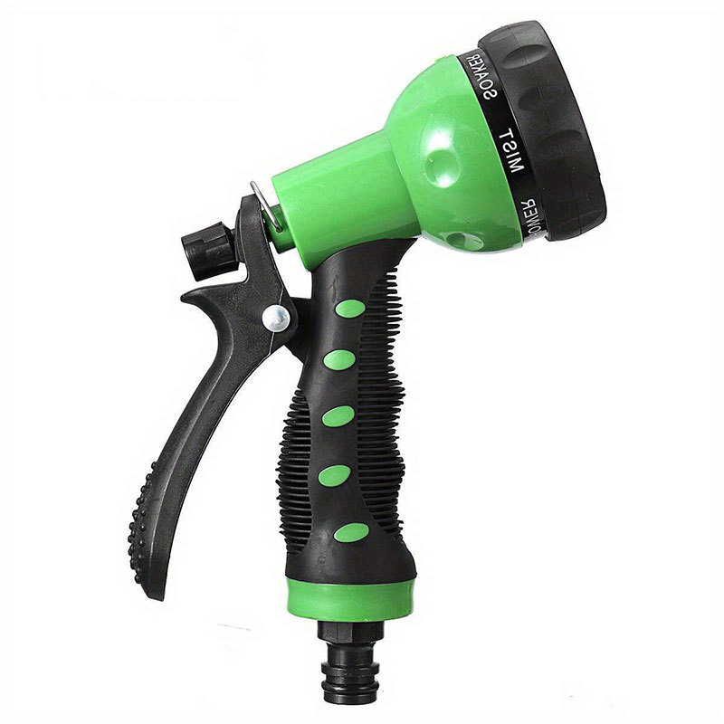 Pistola de agua de jardín multifuncional Pistola de riego y riego Pistola de agua Pistola de agua de lavado de autos de alta presión Pistola de agua de plástico envuelta en pegamento Pistola de pulverización de jardín