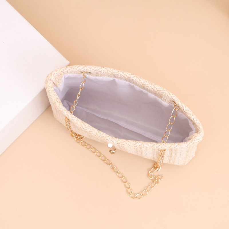 Bolso de cadena para mujeres 2025 nuevo bolso de cadena de verano coreano de moda tejido universal bolso de hombro de mujer image 3