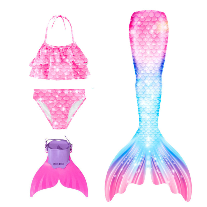 Niños sirena de cola set femenino de verano bebé trajes de baño niña pequeña falda de princesa 2023 nuevo
