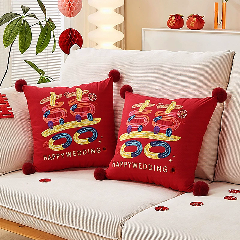 Набор подушек для свадебной пары для украшения новой спальни, изголовья, гостиной, дивана с вышивкой допамина.