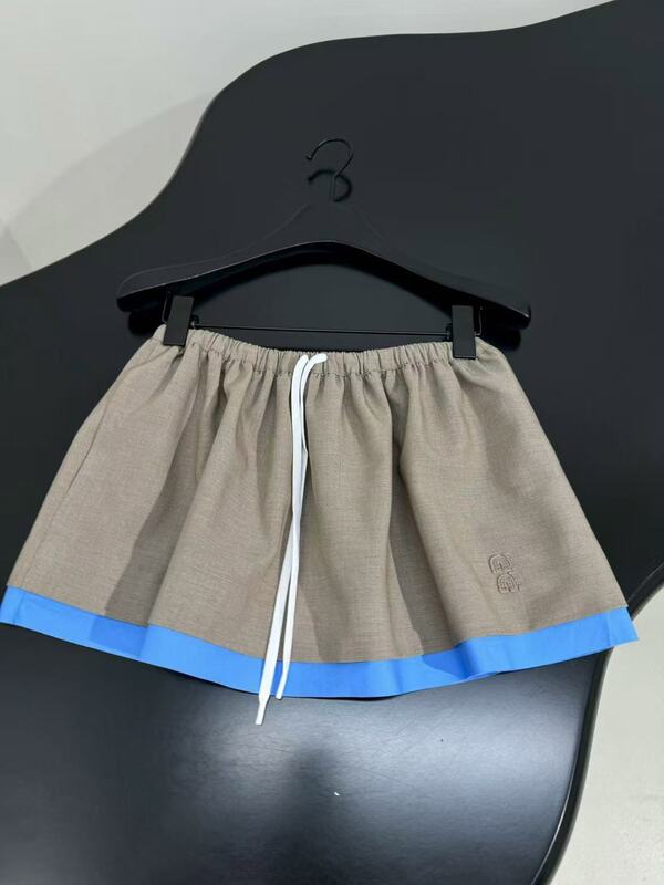 南油女装M家25夏季新款撞色学院风抽绳包臂半身裙女短裙百搭显瘦|undefined