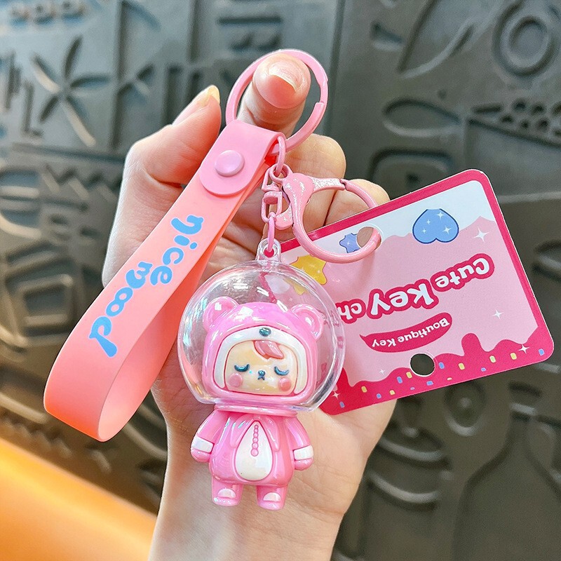 漫画スペースカピバラ電気メッキカピバラキーホルダーかわいいバッグペンダント人形カップルペンダント小さなギフト|undefined