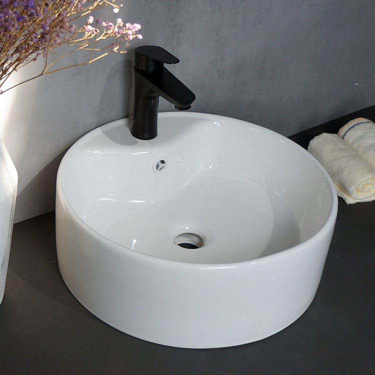 Modern Simple Basin Multi-Style Ceramic Basin Integrated Above Counter Basin Wholesale Home Bathroom Balcony Wash Basin Sink