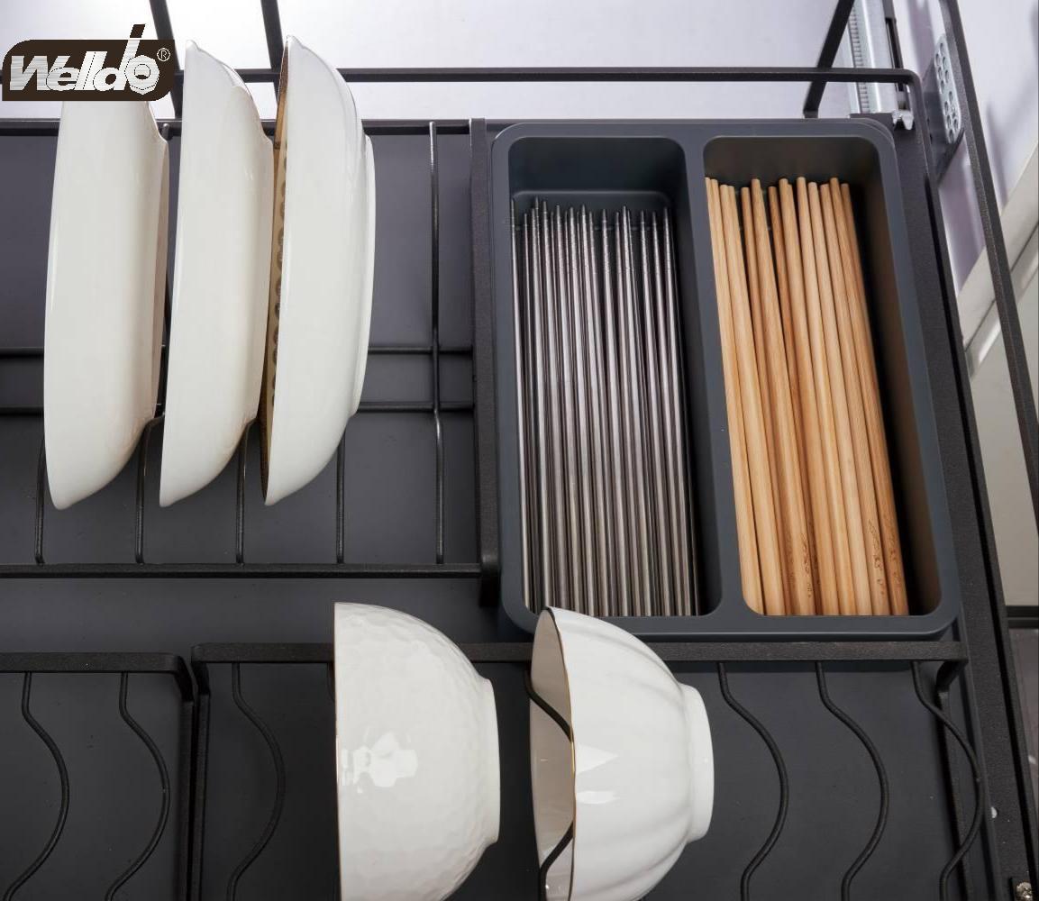 Welldo纬东 厨房地柜炉台拉篮橱柜抽屉式炉台拉篮碗碟拉篮平拉篮