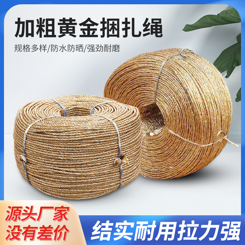 黄金绳废纸打包绳 捆扎绳 大棚压膜绳塑料绳垃圾打包绳河北发货