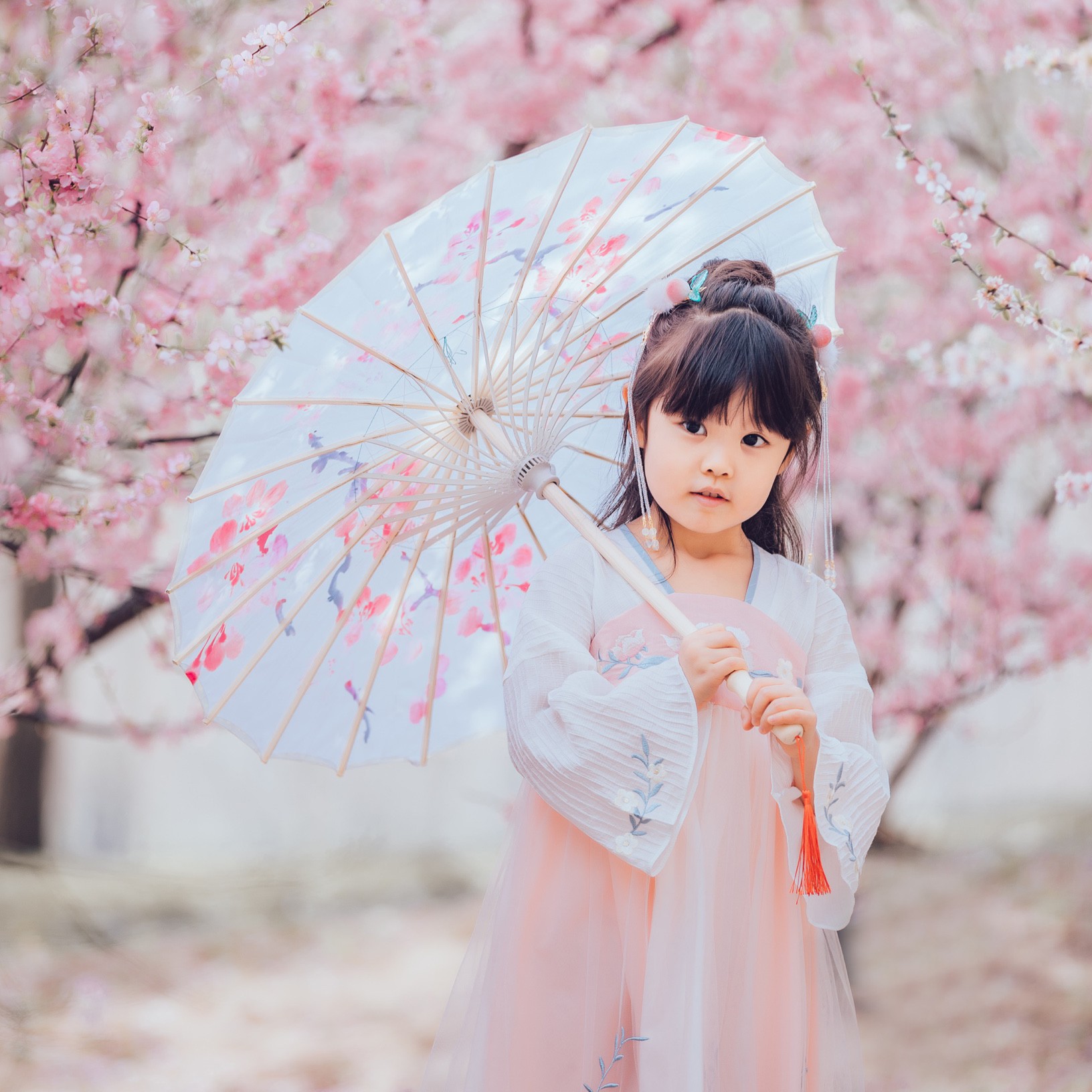儿童小号油纸伞幼儿中国风汉服摄影女童古装舞蹈伞