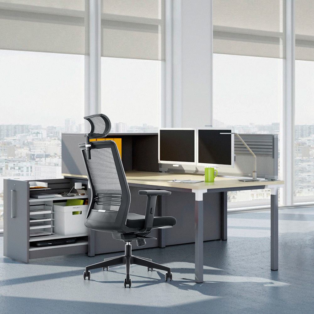 Sillas de oficina ergonómicas transfronterizas para empleados sedentarios sillas caseras cómodas perezosas Ceo sillas de computadora de tela de malla