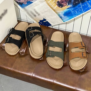 A 21646 Double buckle cork beach sandals �p��ܛľɳ������Ь