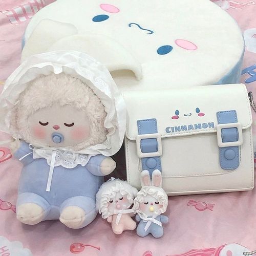 Blurred Bear original Japanese cute versatile square pu crossbody bag soft girl student Japanese and Korean shoulder bag