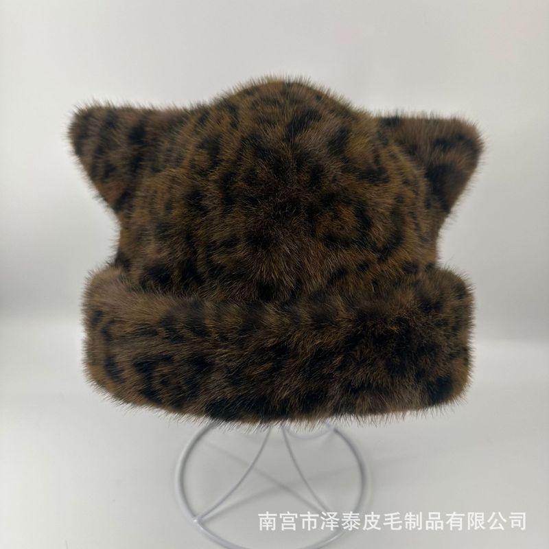 小精灵可爱小熊耳朵毛绒帽女冬季保暖减龄护耳帽百搭套头帽小香风|undefined