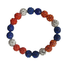 10mmAB软陶泥钻球弹力线香巴拉手链跨境亚马逊嘻哈白红棒球d436