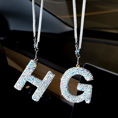 Rhinestone Car Rearview Mirror Decoration, Car hanging