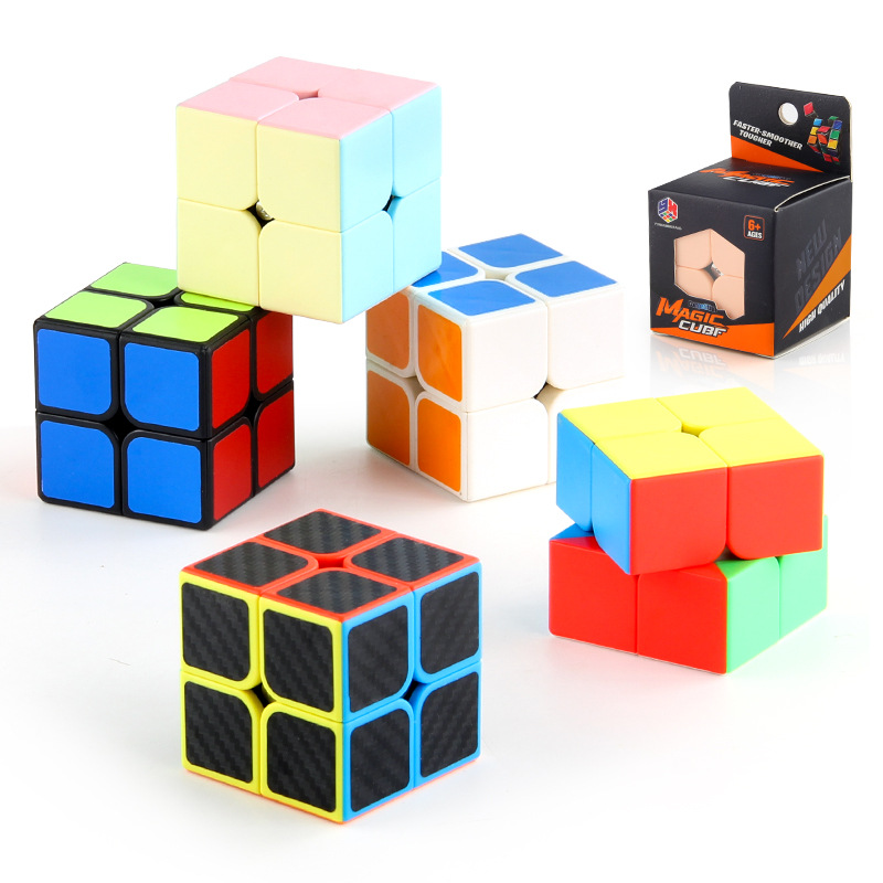 Nueva Ciencia Educativa y educación con primavera suave de segundo orden Cubo de Rubik suave rotación suave fibra de carbono de color sólido orden positivo caja de cubo de Rubik