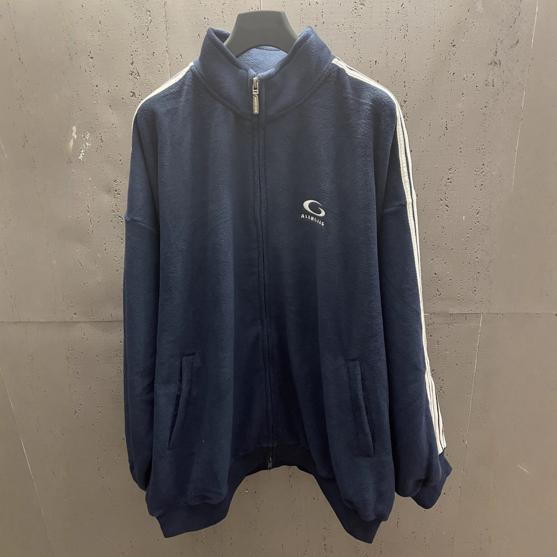 Correct Version in Stock 2025Fw Paris New Polar Fleece Jacket with Letter Embroider on the Chest Loose Fit