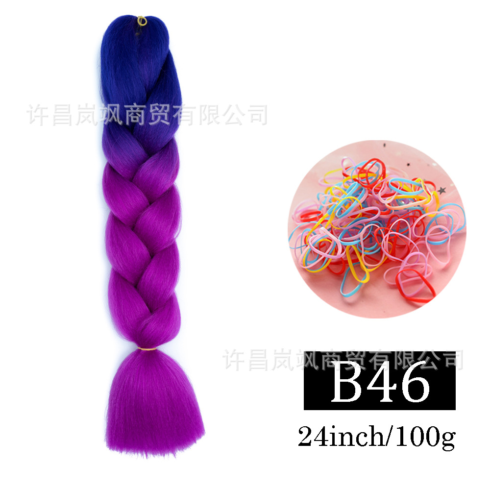 Peluca de trenza grande africana, color, trenza sucia, cuerda para el cabello, degradado, fibra química, trenza grande, reggae, hip-hop, trenza sucia, trenza